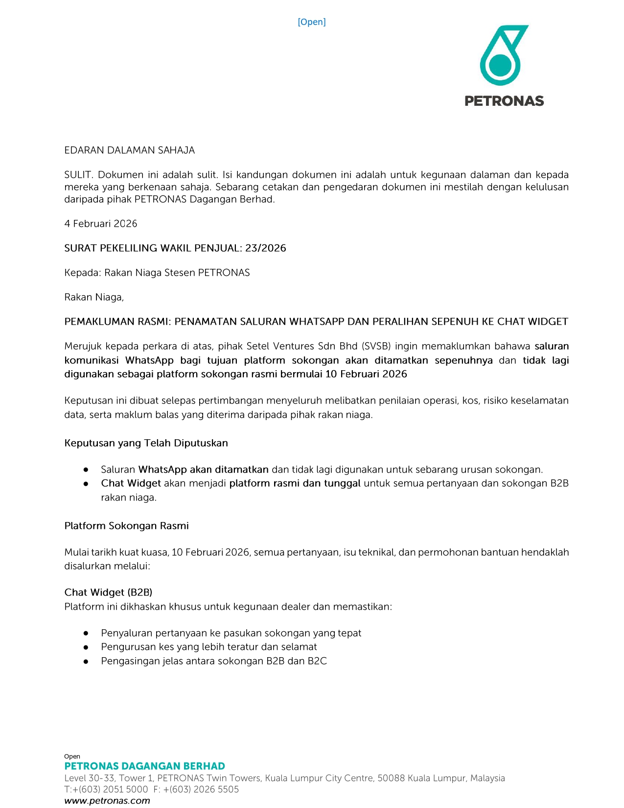 PEMAKLUMAN RASMI PENAMATAN SALURAN WHATSAPP DAN PERALIHAN SEPENUH KE CHAT WIDGET_page-0001.jpg